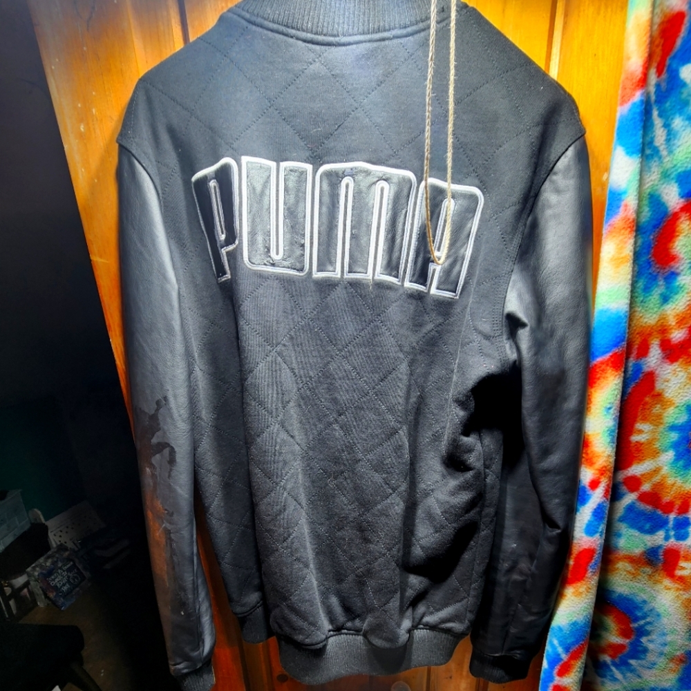 Mens letterman puma jacket